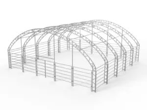 Großes Weidezelt 10x10 mit verstärkter Fachwerk-Konstruktion