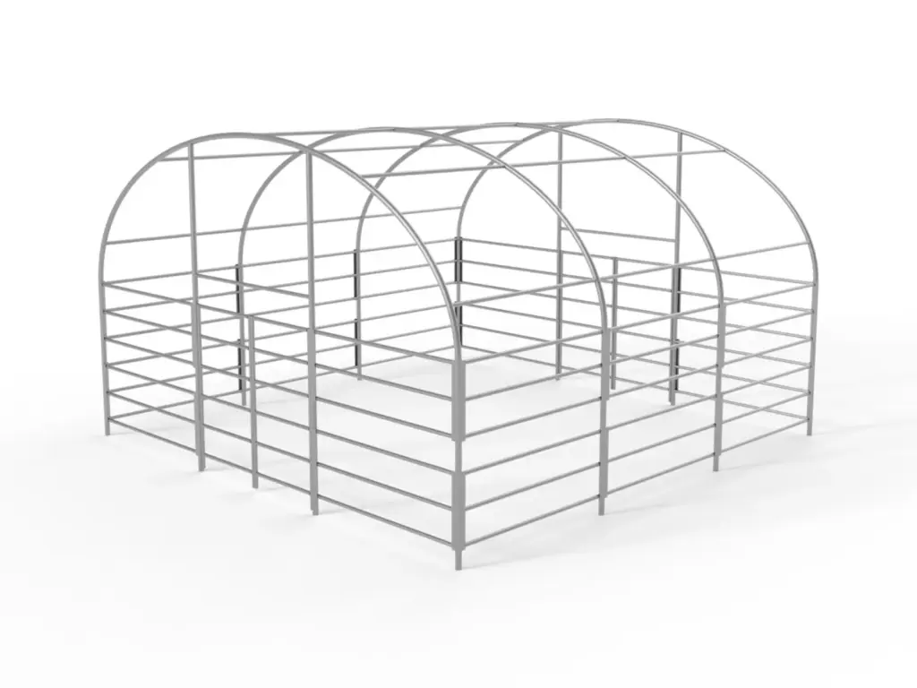 Kompaktes Weidezelt 6x6 auf kleiner Pferdeweide