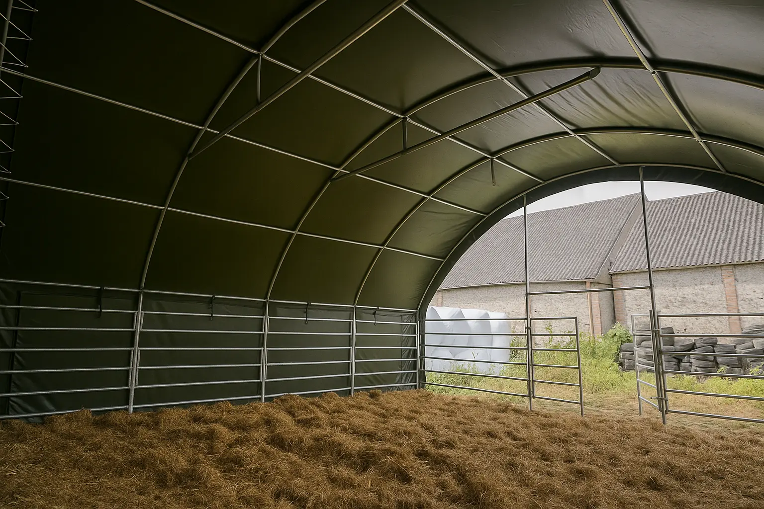 Weidezelt 8x8 von innen