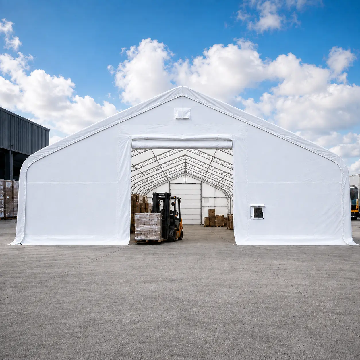 Zelthalle 10x9,15 m, 900g/m2 PVC